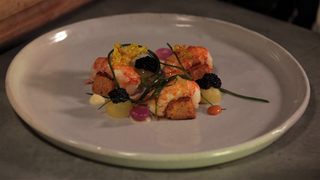LANGOUSTINE, CAVIAR, BRIOCHE, APPLE, LEMONGRASS, MONK’S BEARD